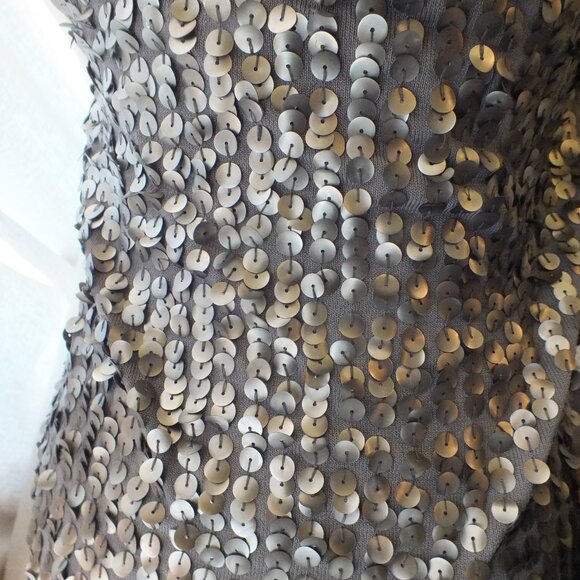 Olive Sequin Dress Glamorous Cocktail Dress Size Small Party Dress - Picture 11 of 14